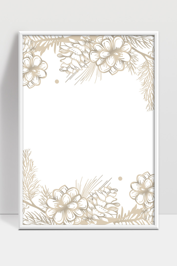 空白植物花卉邀请载体花框插图