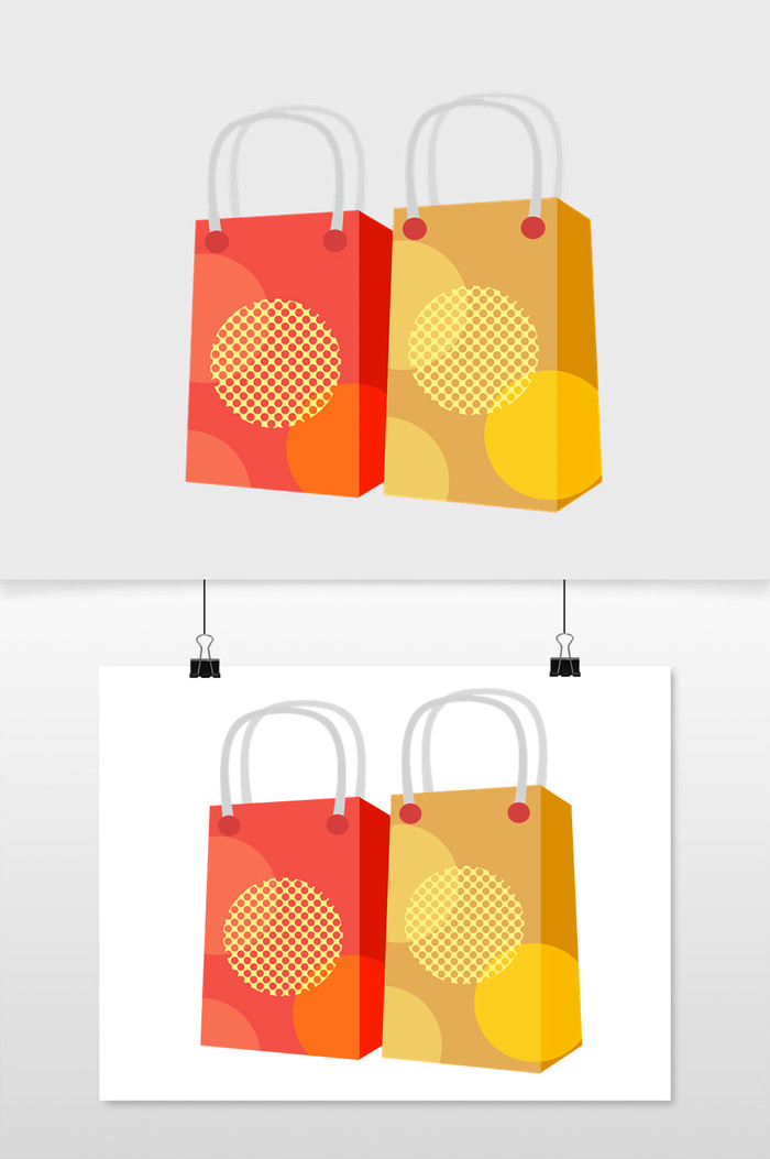 双十一电商购物节手提袋购物袋元素插图